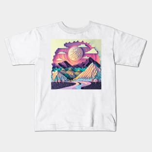 Abstract Paper Nature Scene Kids T-Shirt